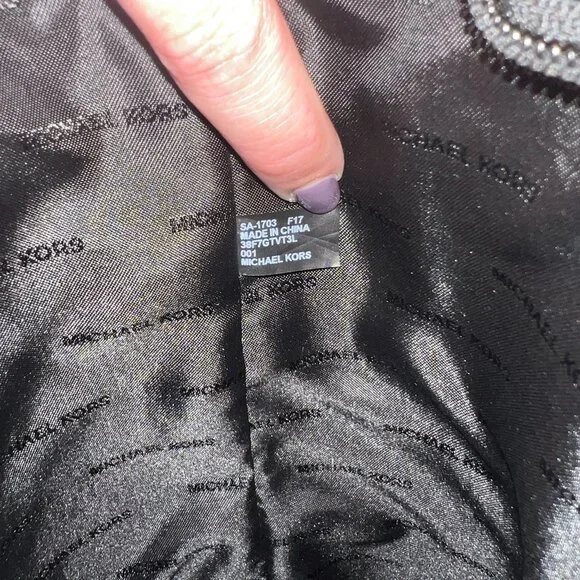 Authentic Michael Kors Jet Set Travel Saffiano Leather Top-Zip Tote Bag Black - Picture 12 of 15